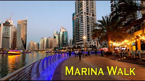 Dubai Marina Walk Evening Walking Tour 12 January 2022 Youtube
