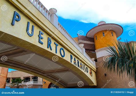 Puerto Paraiso Shopping Mall At Cabo San Lucas Mexico Editorial