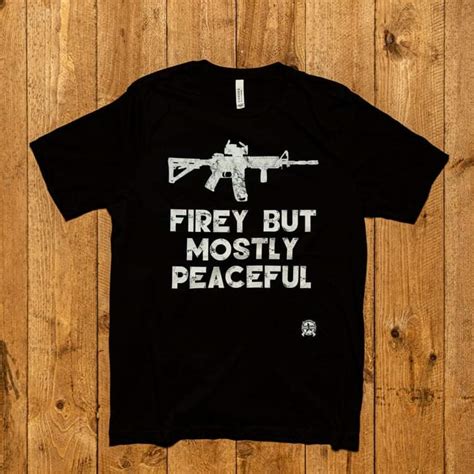 Firey But Mostly Peaceful Premium Jersey T Shirt Hilarious 🤣 Freedom