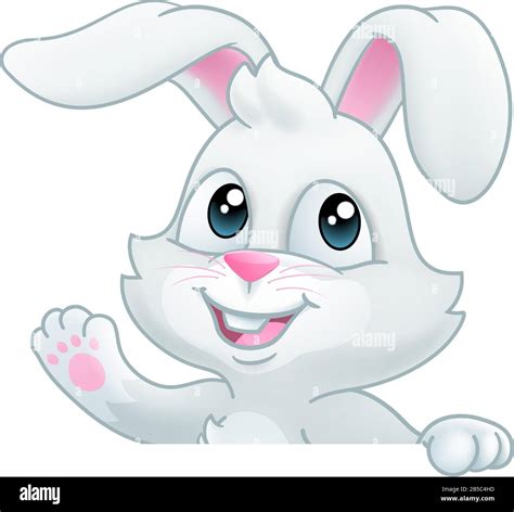 Easter Bunny Rabbit Cartoon Sign Stock Vector Image And Art Alamy