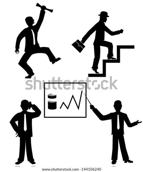 Business People Silhouette Vector Stock Vector Royalty Free 144106240
