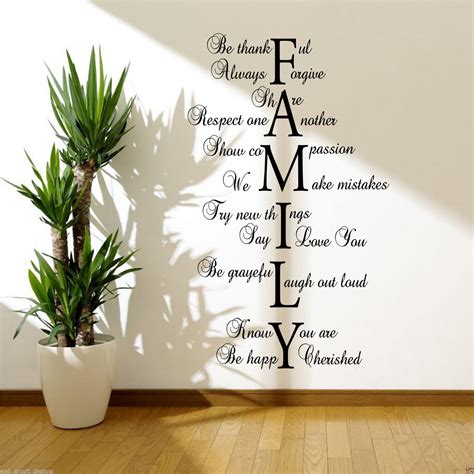 The paleolithic hunters who painted the unsurpassed animal murals on the ceiling of the cave at altamira had only rudimentary tools. FAMILY LOVE LIFE Wall Art Sticker Quote Room Decal Mural ...