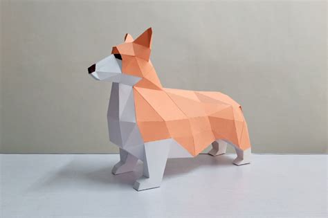 Diy Corgi Dog 3d Papercraft By Paper Amaze Thehungryjpeg