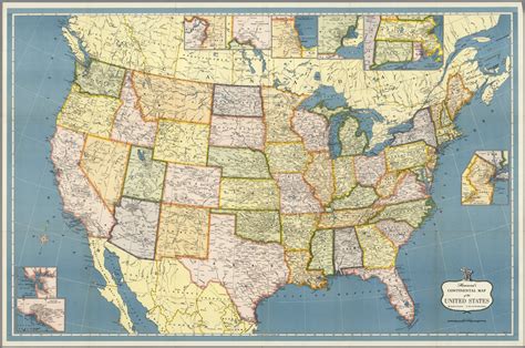 Hammonds Continental Map Of The United States Cs Hammond Co