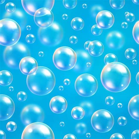 Free Vector Bubbles Seamless Pattern On Blue Bubbles Wallpaper