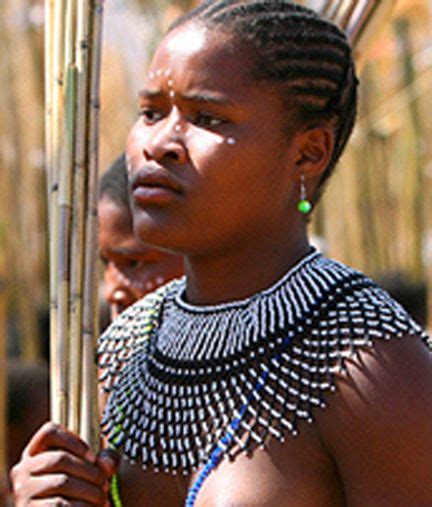 Zulu Woman At Royal Reed Dance Festival In Swaziland African Tribal