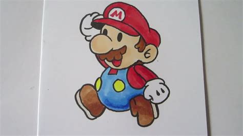 How To Draw Paper Mario Mario Real Time マリオ Youtube