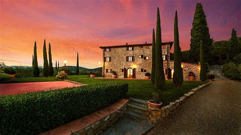 Mansion In Tuscany Italy Building Tuscany Mansion Italy Sunset