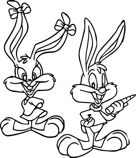 Awesome Baby Bugs Bunny And Lola Cartoon Free Coloring Pages In 2024