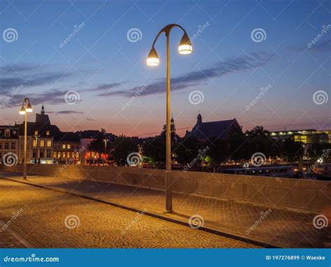 Maastricht At The River Maas Editorial Stock Image Image Of Shore