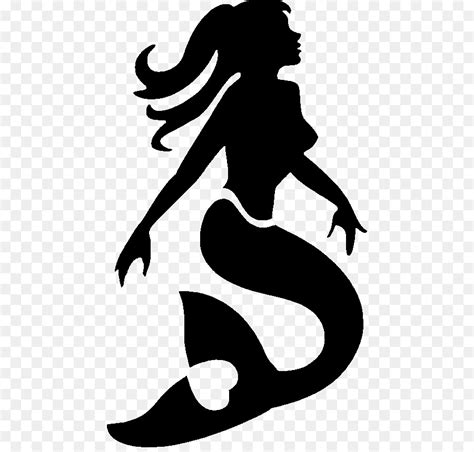 Ariel Silhouette Mermaid Drawing Clip Art Headshot Silhouette Png
