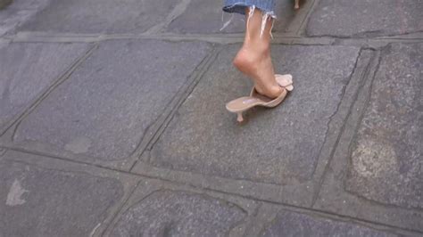 Street Candid Sexy Pointy Mules From Paris By Paris75000