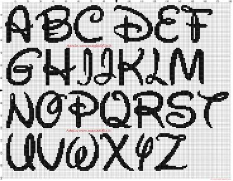 Free Cross Stitch Font Patterns Cross Stitch Fonts Disney Cross