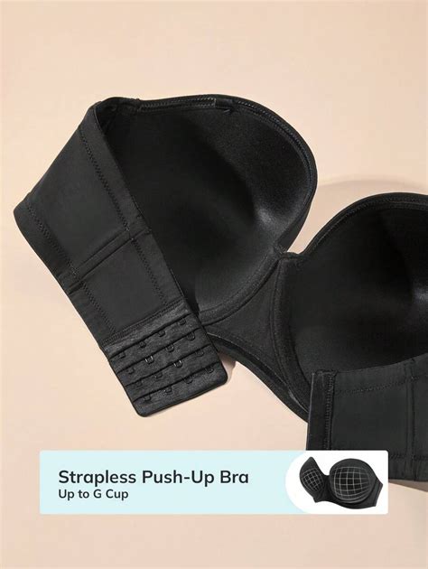 Luvlette Plus Dream Curve Support Strapless Push Up Bra T Shirt Bra Shein Uk