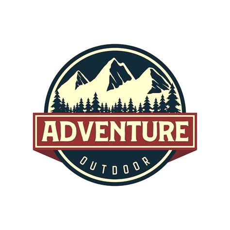 Premium Vector Vintage Logo For Outdoor With Mountain Elements