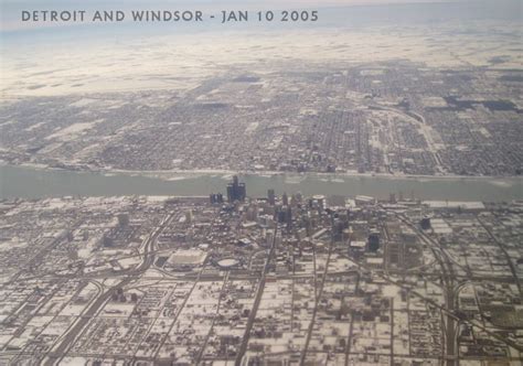 Detroit And Windsor Aerial Photo