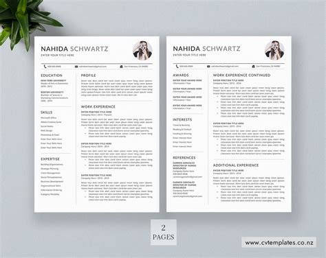 Proper formatting makes your cv scannable by ats bots and easy to read for human recruiters. CV Template, Professional Curriculum Vitae, Minimalist CV ...