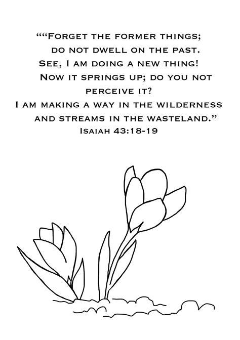 Coloring Pages For Spring Isaiah 4318 19 Underbart Skapad
