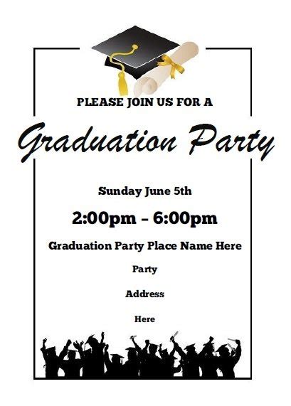 Free Printable Graduation Party Invitations Template Printable