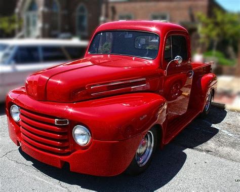 Candy Apple Red F1 Chevy Truck Poster By Lesa Fine Chevy Trucks