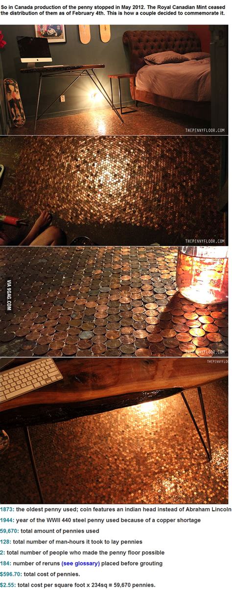 Amazing Floor Made Of Pennies 9gag