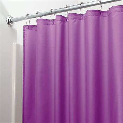 Interdesign Purple Fabric Shower Curtain 183 X 183 Cm Purple