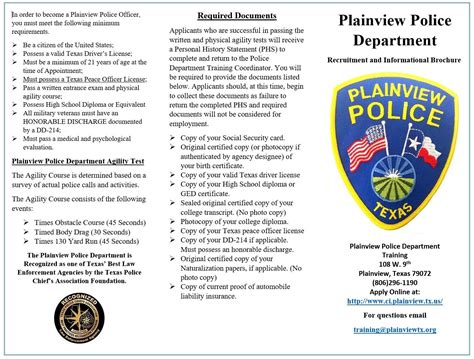 Police Department Plainview Tx Official Website