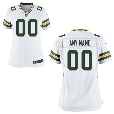 Women S Green Bay Packers White Customized Game Jersey Jerseys2021