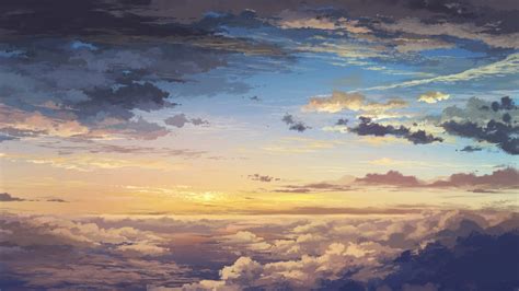 Anime Scenery Clouds Anime Scenery Sky Art Scenery