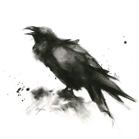 Croaking Raven Art Print Animal Art Kids Animal Prints Etsy Artofit