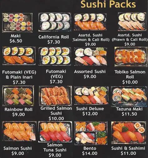 Hoshi Sushi Menu Menu For Hoshi Sushi Dandenong Melbourne