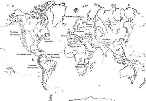 Dibujos De Mapa Del Mundo Mapamundi Y Planisferio Para Colorear