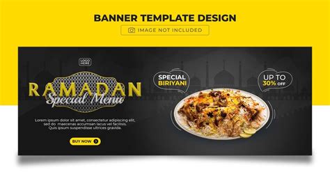 Premium Psd Ramadan Special Menu Biriyani Social Media Banner