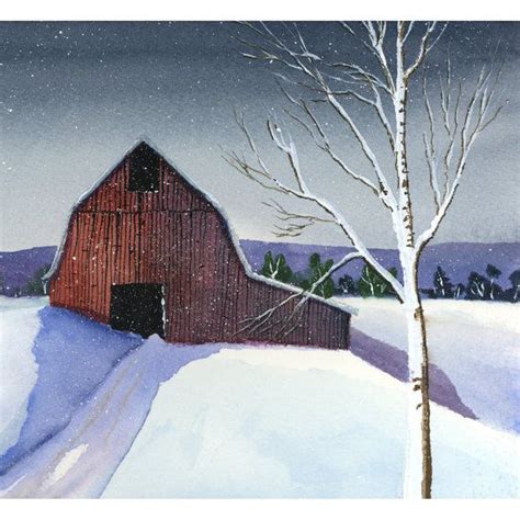 Free for commercial use no attribution required high quality images. Barn painting Watercolor landscape painting by ...