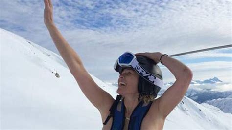 Chelsea Handler Goes Topless While Standing On Snowy Mountain