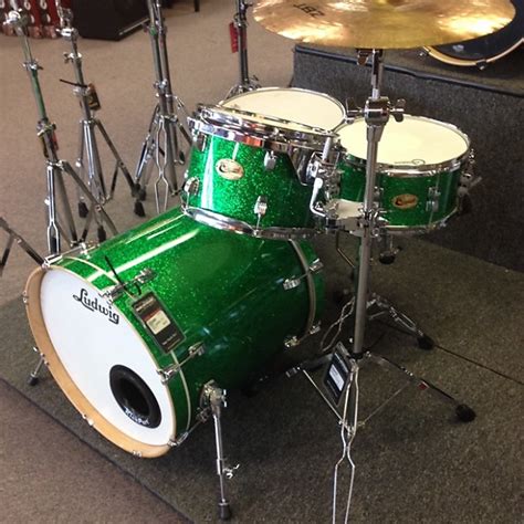 Ludwig Centennial Green Sparkle 4pc Drum Kit Reverb