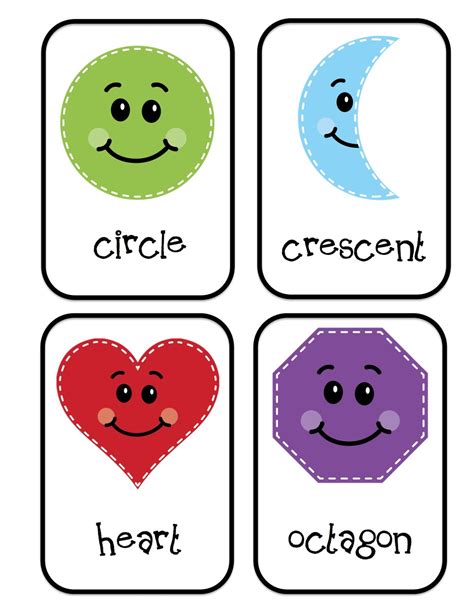 Books, games, songs, puzzles, art Shapes for Bulletin Boards Printable ~ Preschool Printables