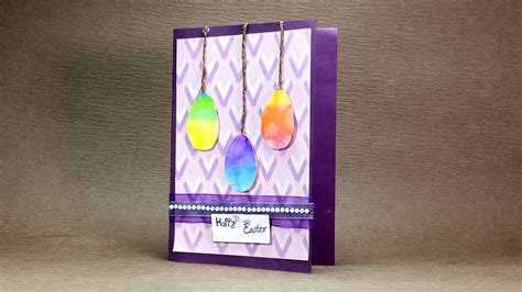Cover with orange crepe paper. DIY Easter Card - Very Easy Easter Greeting Card Step by ...
