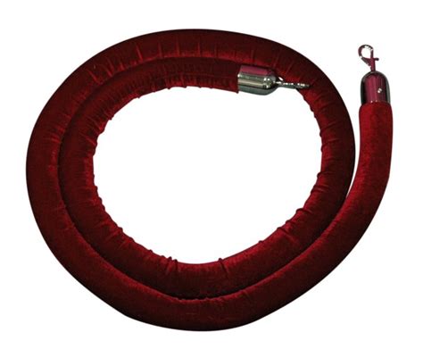 8 Foot Long Velvet Stanchion Rope With Hook Ends