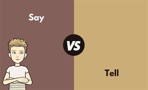 Say Vs Tell Whats The Difference With Table
