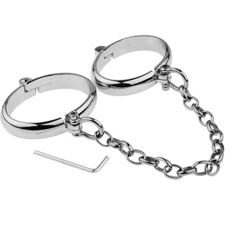 Metal Handcuffs Sex Bondage Ankle Cuffs Bracelet With Lock Sex Products Bdsm Sex Slave