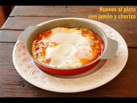 Recetas infantiles paso a paso. Huevos al plato con jamón y chorizo - Recetas de cocina ...