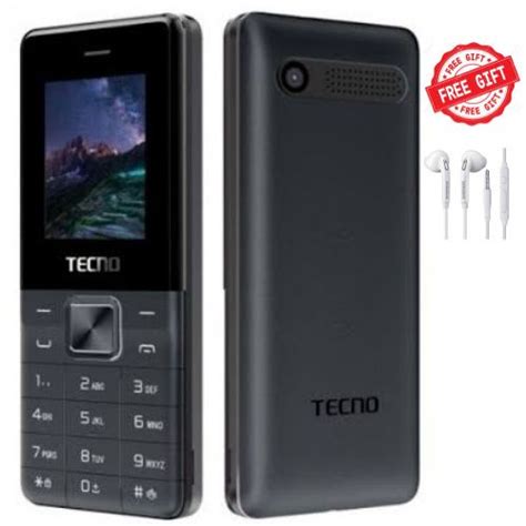 Tecno T301 Dual Sim Black Free Stereo Earphones Best Price