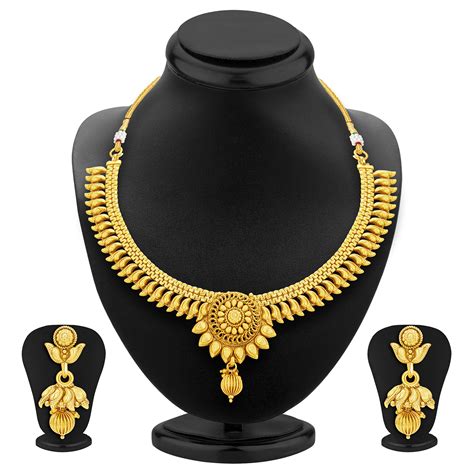 Buy Sukkhi Elegant Gold Plated Necklace Set For Women Online Get 73 Off