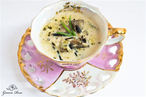 Wild Rice Leek And Mushroom Soup Guava Rose