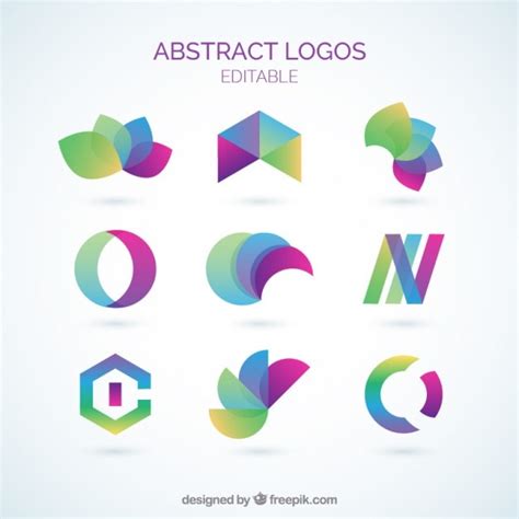 Free Vector Colorful Abstract Logos Collection