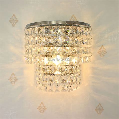 Modern Indoor Crystal Wall Sconce Lighting Fixture Contemporary Glass