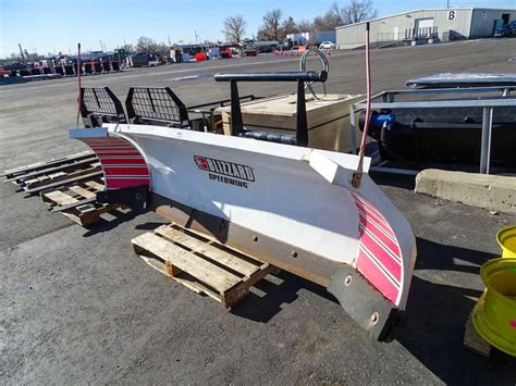 Blizzard 8 Speed Wing Snow Plow With Power Hitch Roller Auctions