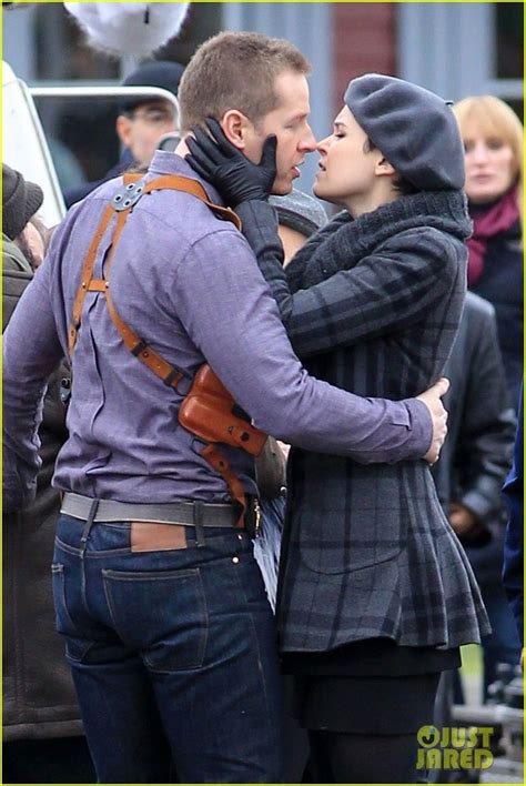 Ginnifer Goodwin And Josh Dallas Embrace For A Passionate Kiss On The