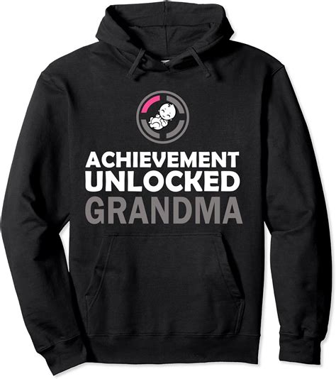 First Time Grandmother Achievement Unlocked Grandma Pullover Hoodie